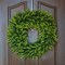 Haute Decor 24 Inch Premium Artificial Boxwood Wreath - Spring or Summer Wreath for Front Door - Boxwood Artificial Greenery with Natural Grapevine Base